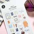 Korean Import Suatelier Happy Journey Paper Stickers | Scrapbooking DIY Journal Stationery Set