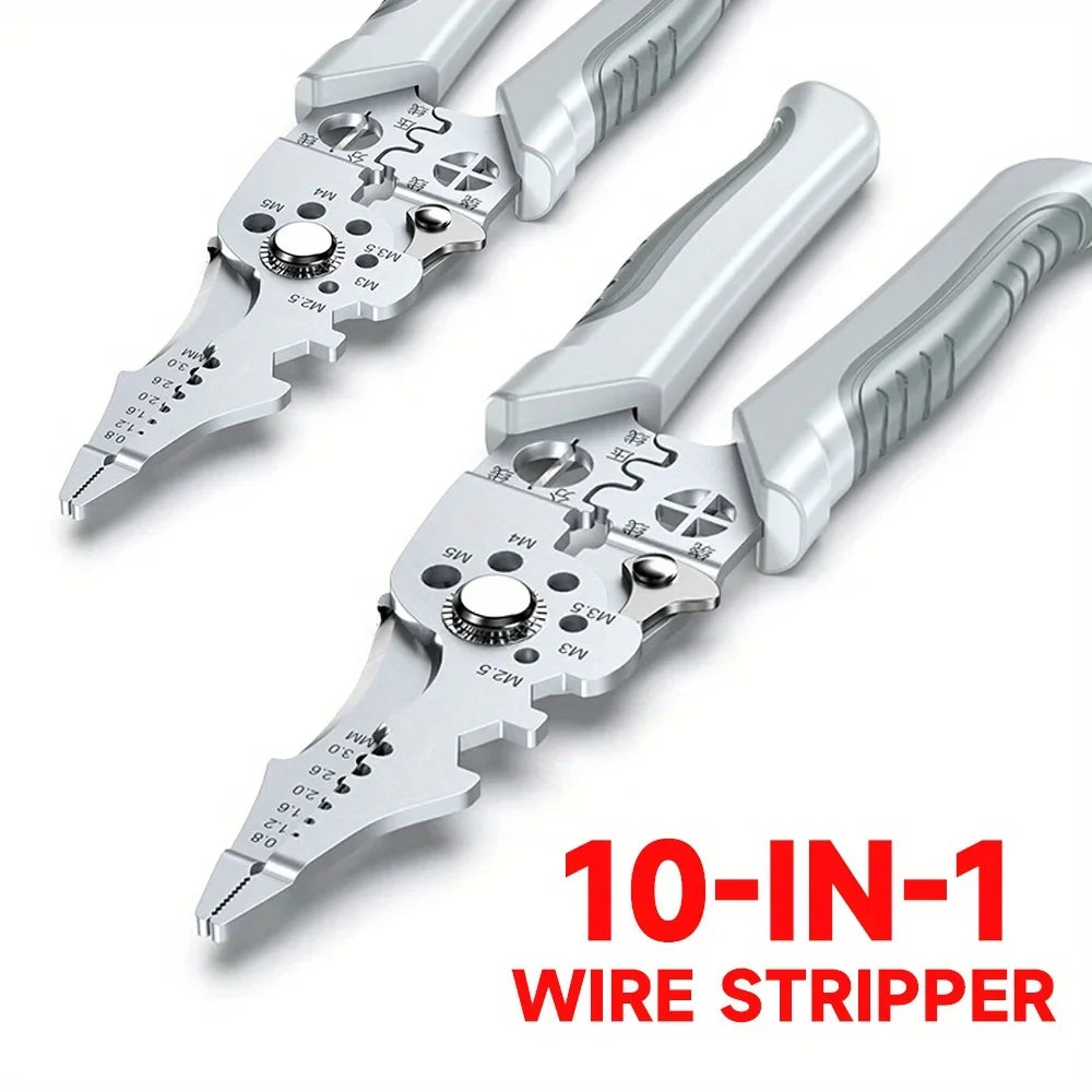 6-in-1 Multifunctional Electrician Pliers | Wire Stripper, Cutter, and Crimper