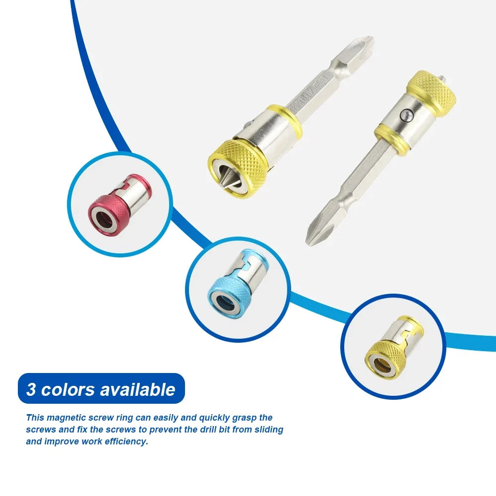 Magnetic Screw Ring | Powerful Bit Holder for 1/4 Inch Screwdrivers