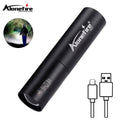 Small Palm Mini Flashlight Rechargeable | Bright Zoomable LED for Camping & Emergency