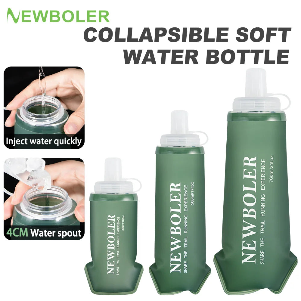 Collapsible Silicone Water Bottle | Bite Size Outdoor Hydration for Running and Hiking