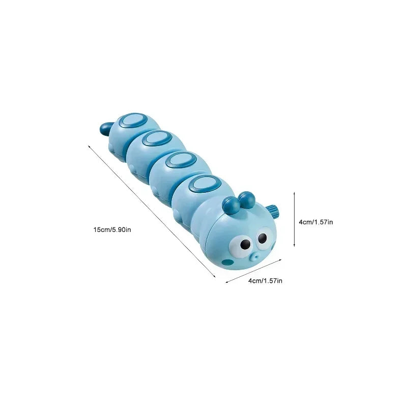 Cartoon Clockwork Caterpillar Crawling Toy | Parent-Child Interactive Wind Up Toy for Kids