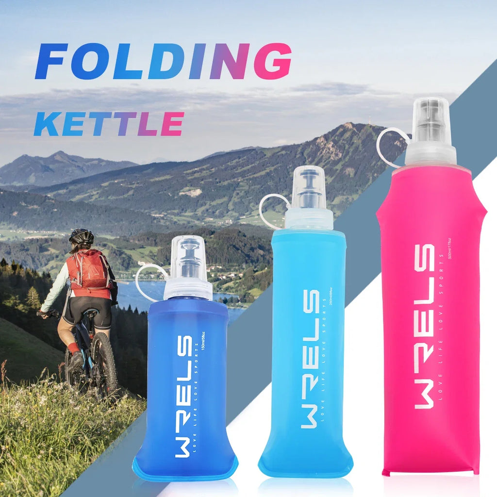 WRELS Soft Water Bottle | Folding Sport Flask for Running and Hydration