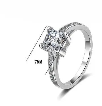 2.2ct Created Red Ruby 925 Sterling Silver Solitaire Engagement Ring | Cushion Cut Gemstone Wedding Gift