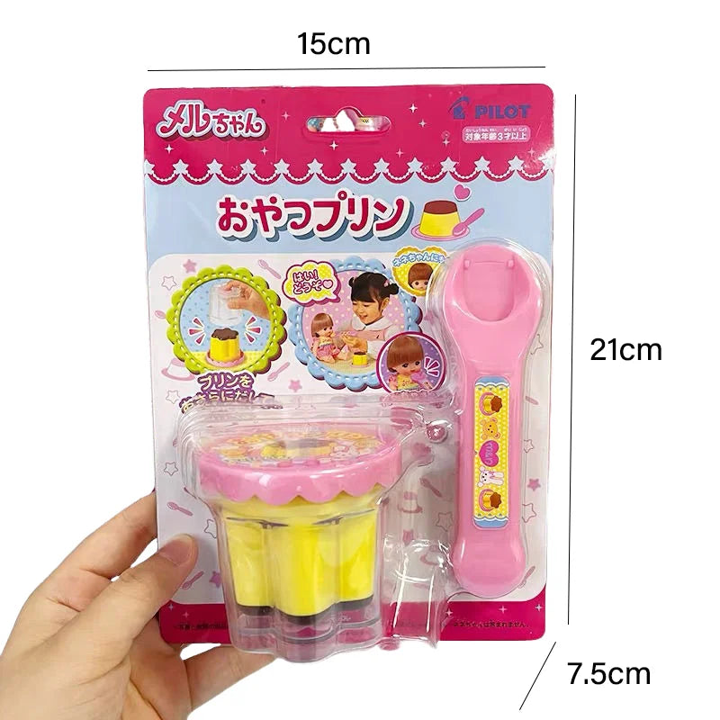 Feeding Pudding Set | Cute Pink Jelly Strawberry Desktop Ornament Toy
