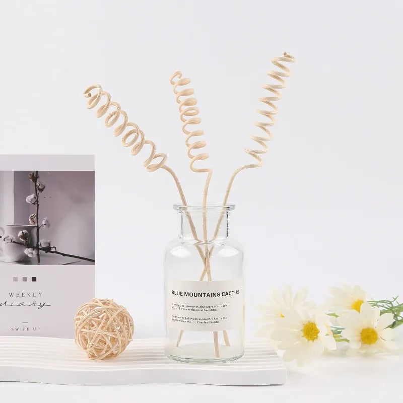 10Pcs Plant Curved Rattan Sticks | Reed Diffuser Replacement Sticks for Home Fragrance