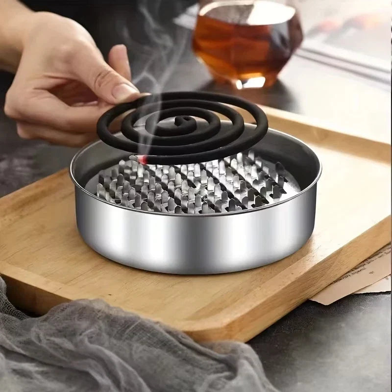 Stainless Steel Mosquito Coil Tray With Cover | Large Portable Mosquito Coil Holder Box