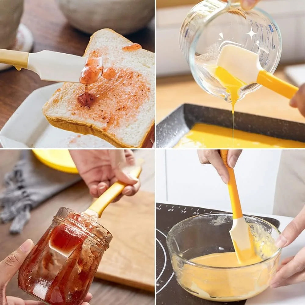 Silicone Jam Spatula with Can Opener End | Multi-Purpose Jar Spreader and Scraper