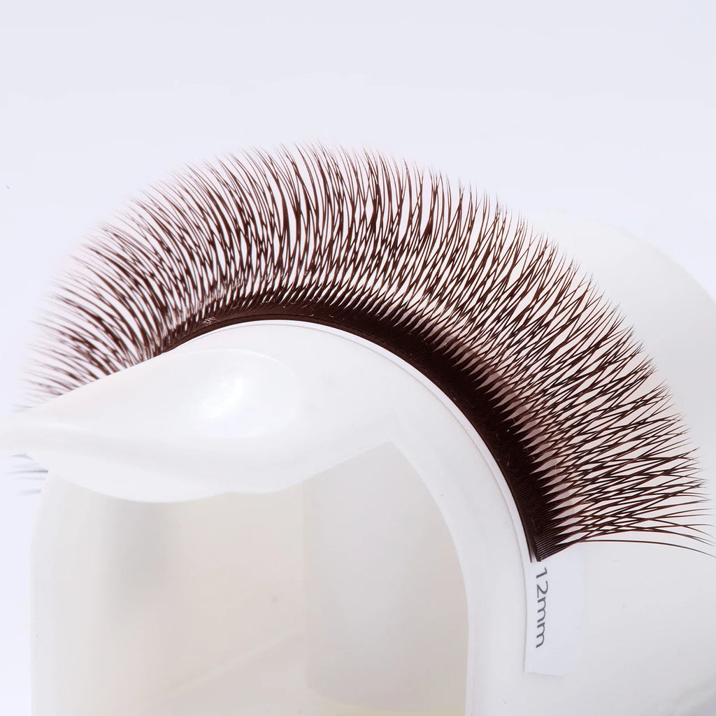 DeceMars V-Shaped 4D Brown Eyelash Extensions | 12 Rows Tray