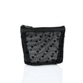 Women Black Mesh Coin Wallet Purse | Small Transparent Organizer Pouch