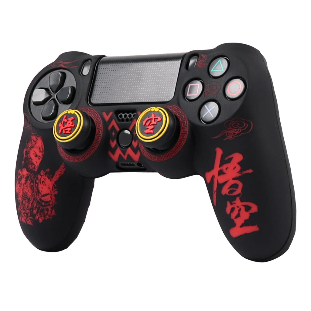 PS4 Controller Silicone Cover | Soft Protective Skin with Joystick Grips