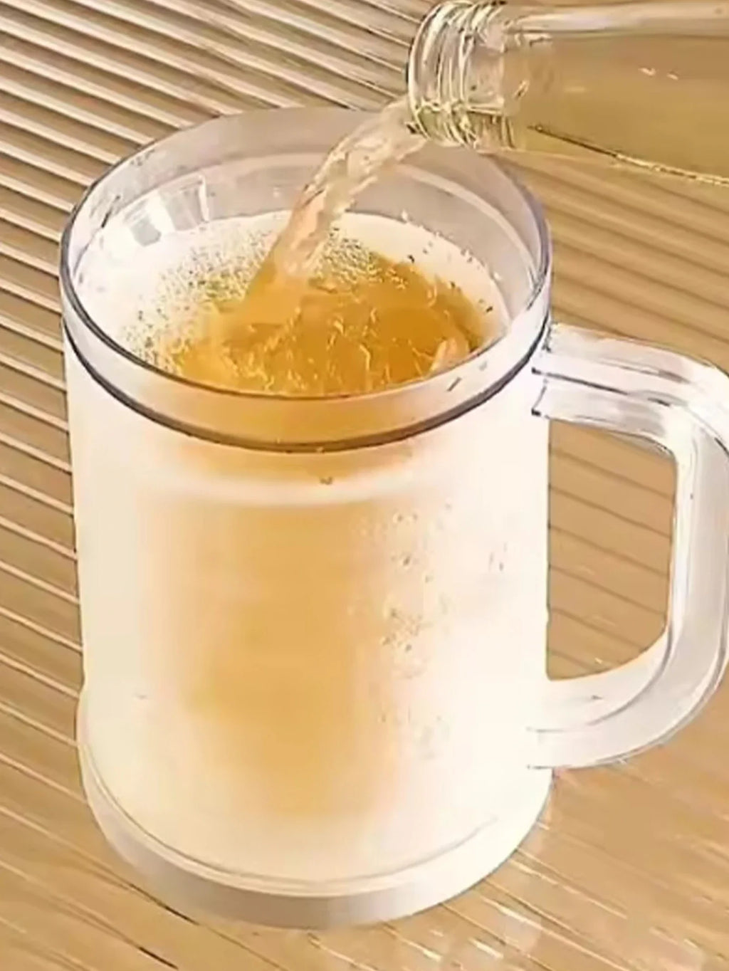 2 Pieces Summer Double-Layer Refrigerated Ice Cups | Large Capacity Beverage Mugs
