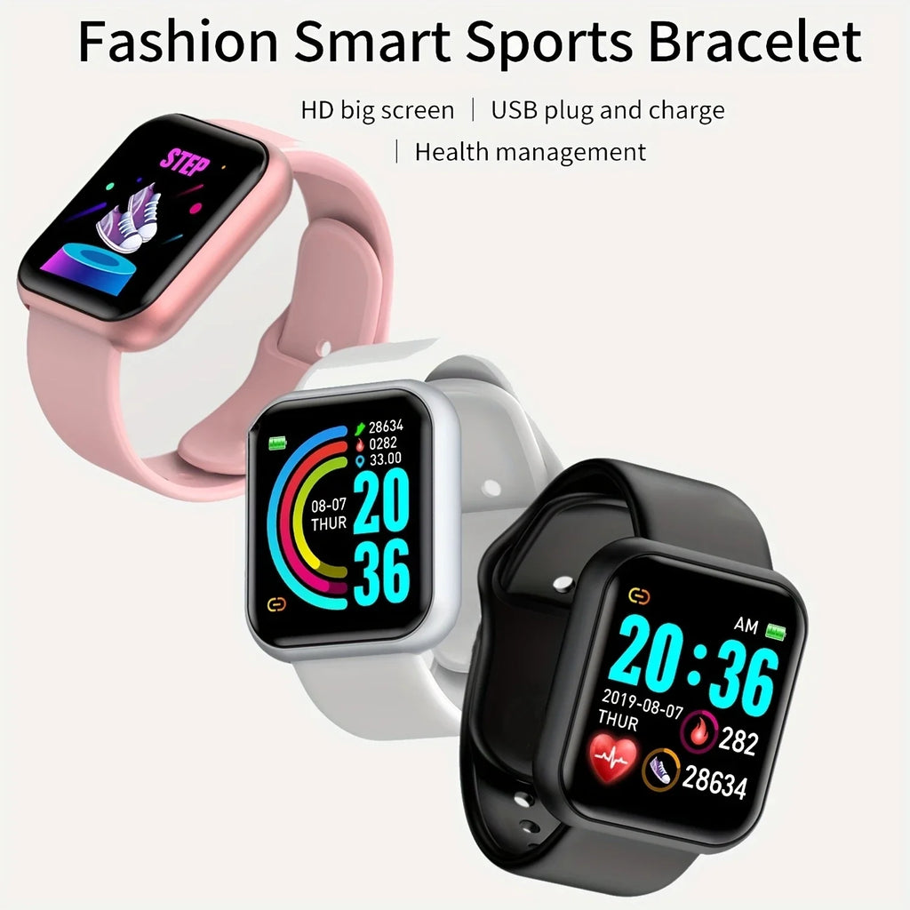 Y68 Smart Watch | Fitness Tracker with Heart Rate Monitor for Android iOS