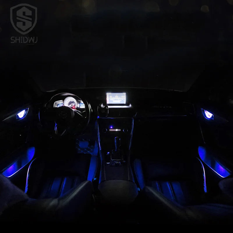 Car LED Ambient Light | Transparent Circular Interior Decorative Lamp