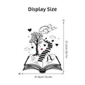 Wall Stickers for Living Room Bedroom | Creative Black Heart Book World Ladder Tree Wall Decals