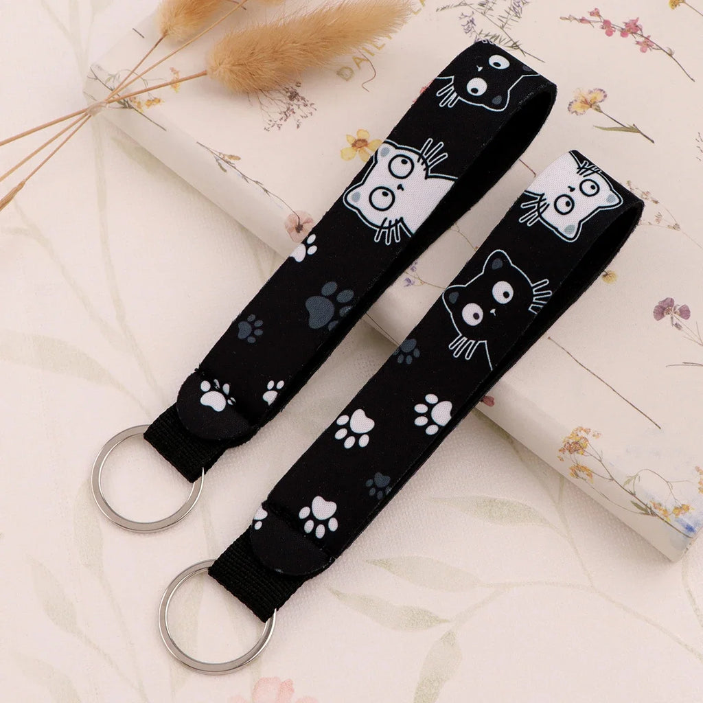 Cartoon Animal Keychain with Wrist Strap | Anti-Lost Lanyard for Keys