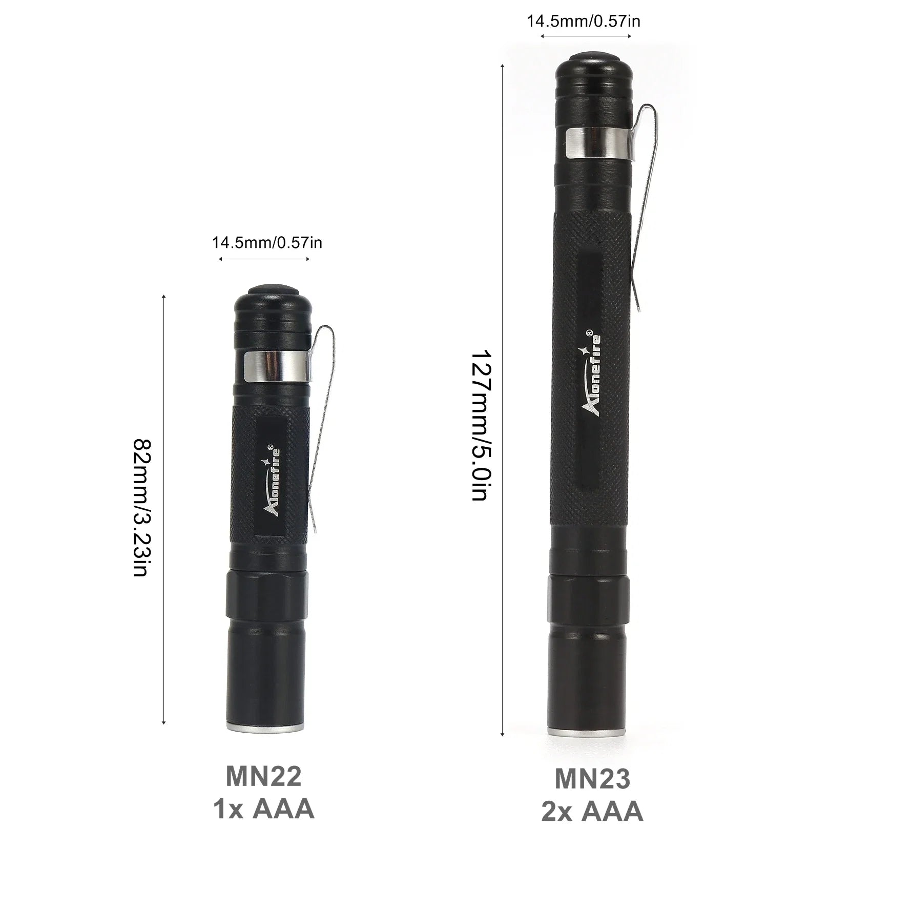 Alonefire 3W XPE LED Mini Penlight Flashlight | Portable Zoom Pocket Torch