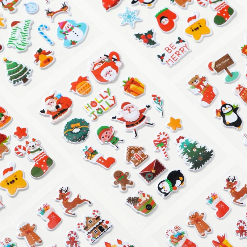 Christmas Bubble Stickers | 3D Holiday Party Decoration Set