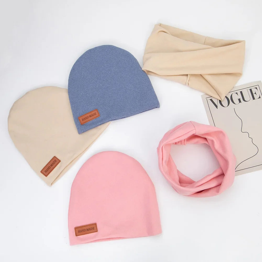 Baby Girls Turban Hat Set | 2-Piece Knit Beanie and Scarf for Infants