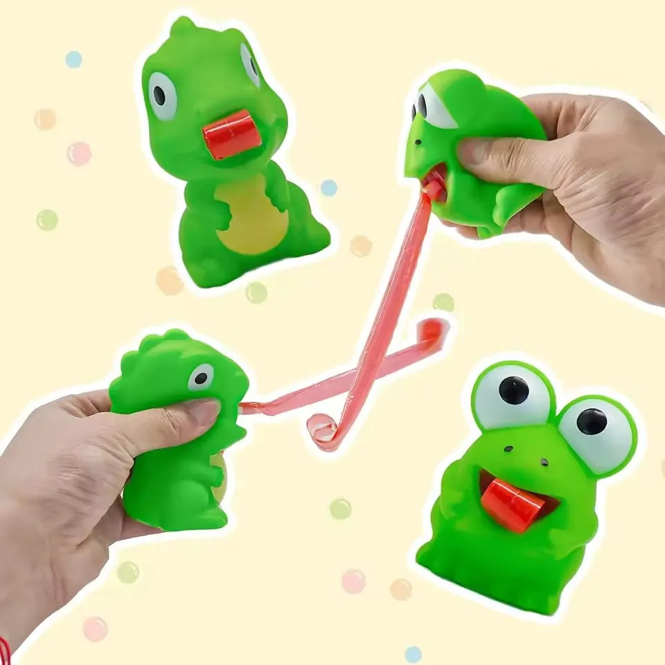 Creative Fidget Decompression Pinch Toy | Frog and Dinosaur Stress Relief Squeeze Toy