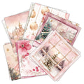12pcs Retro Christmas Scrapbook Paper | Christmas Tree Design Single Sided DIY Craft Paper for Journal Card Making Gift Decoration