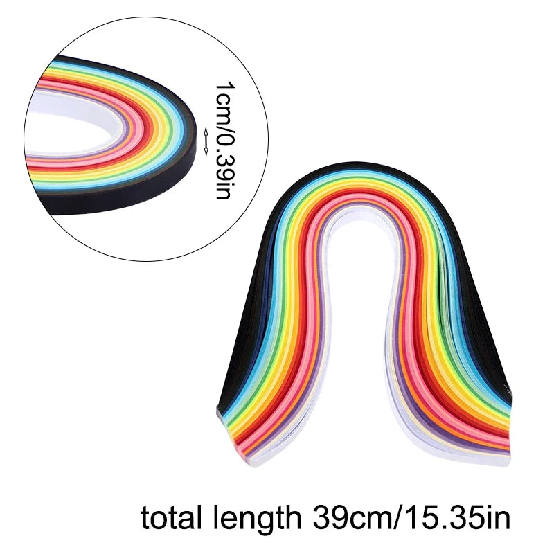 260pcs Rainbow Paper Quilling Strips Set | Paper Craft DIY Kit for Handmade Gifts