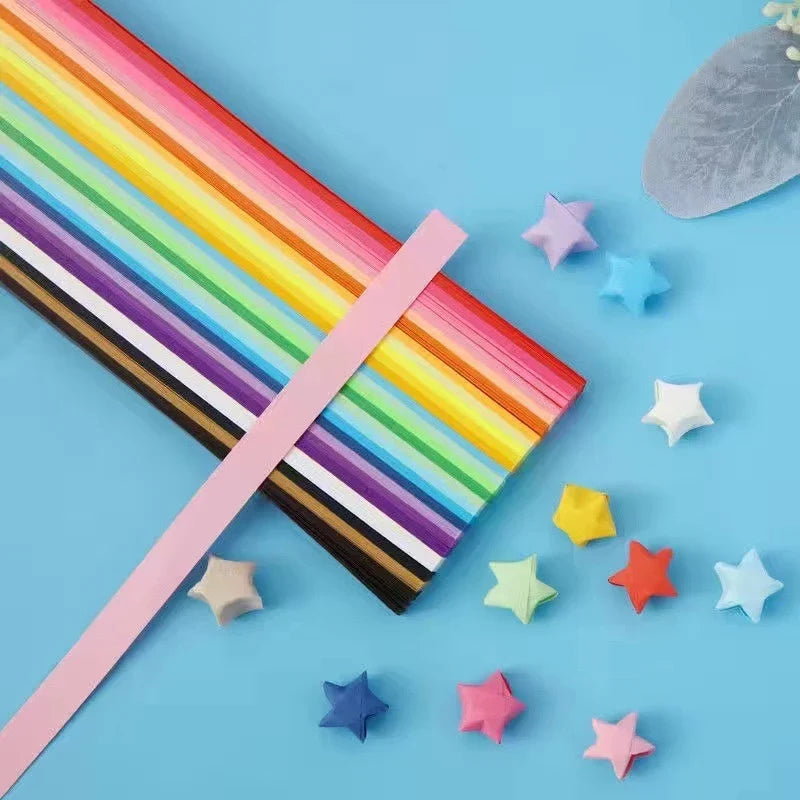 540 Sheets Origami Star Paper Strips | Colorful Lucky Star Folding Paper for DIY Crafts