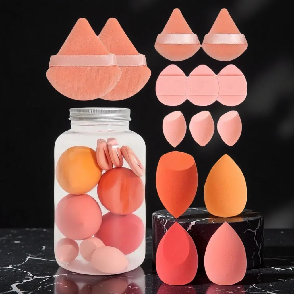 12/14Pcs Makeup Sponge Set | Cosmetic Blender Beauty Eggs and Foundation Puffs
