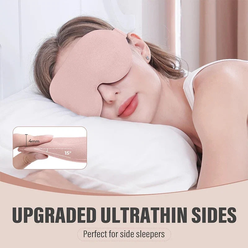 3D Sleep Mask for Light Blocking | Contoured Eye Cover with Soft Padding
