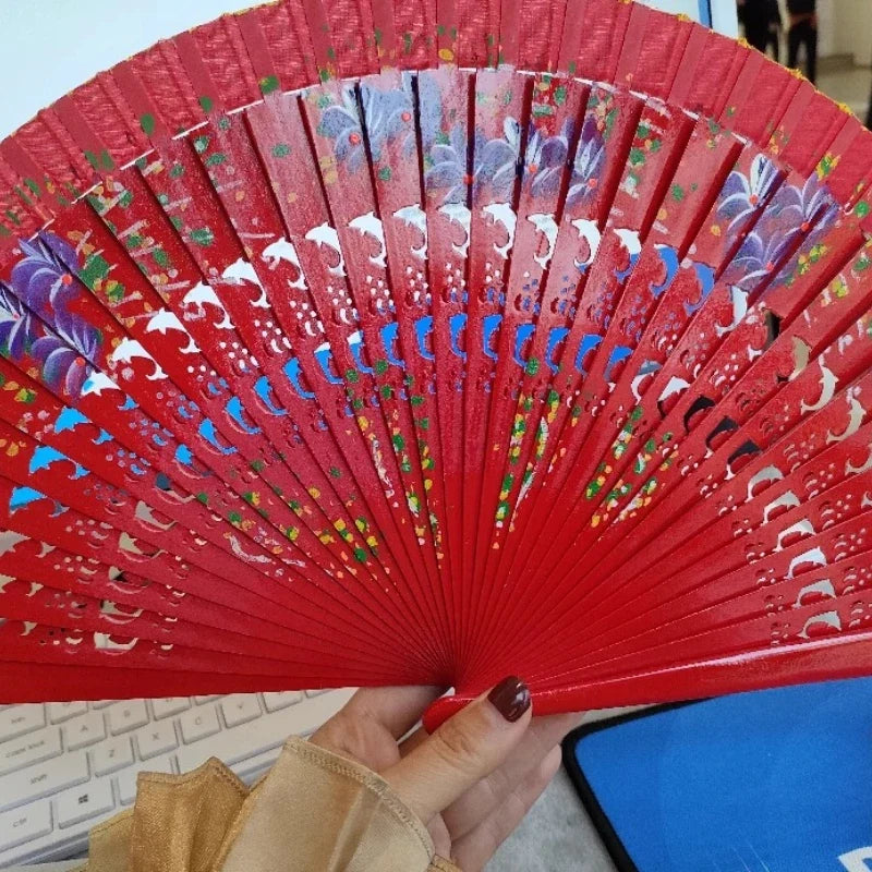 Folding Fan for Dancing and Decoration | Spanish Hand Crafted Wood Fan