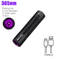 Mini 365nm/395nm Blacklight UV Flashlight | USB Rechargeable Pet Urine Detector