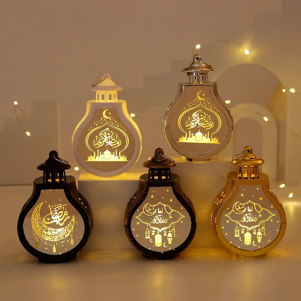 LED Star Moon Candlestick Light | Ramadan Decoration with Castle Wind Lamp