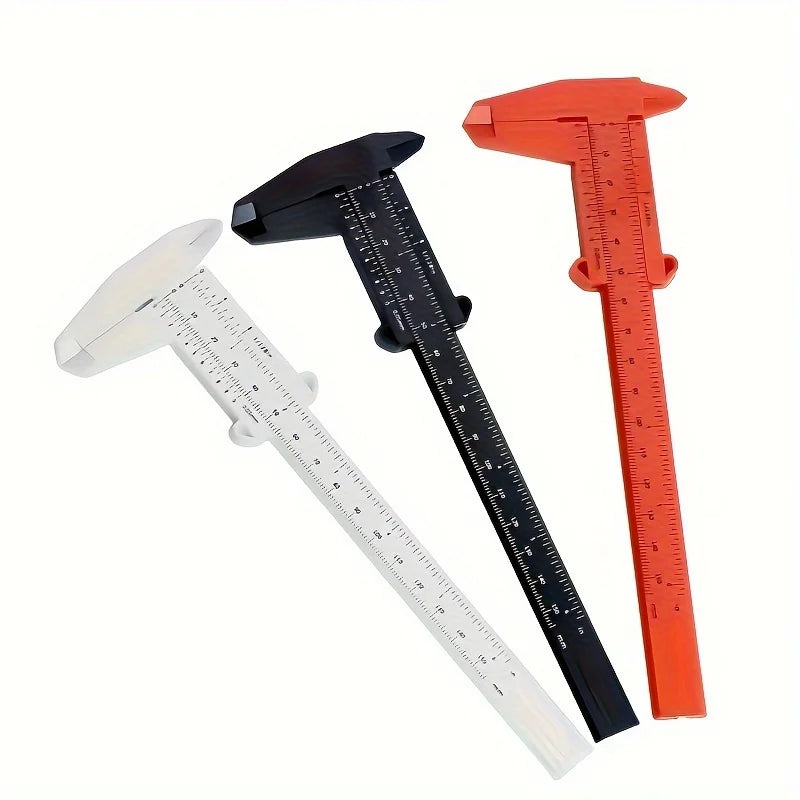 3-Pack Plastic Vernier Calipers Set | Dual Scale Measuring Tool for Precision Work