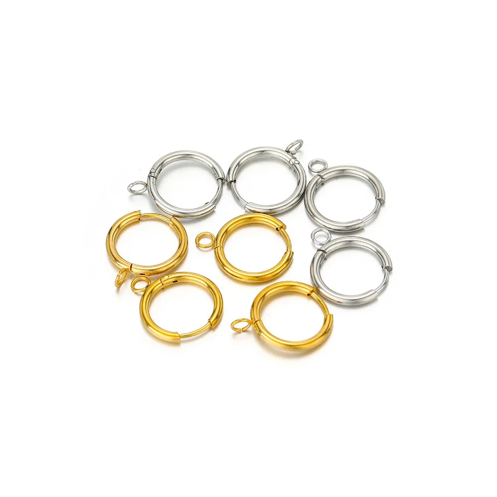 Stainless Steel Gold Color Earrings Hooks Set | DIY Jewelry Making Supplies