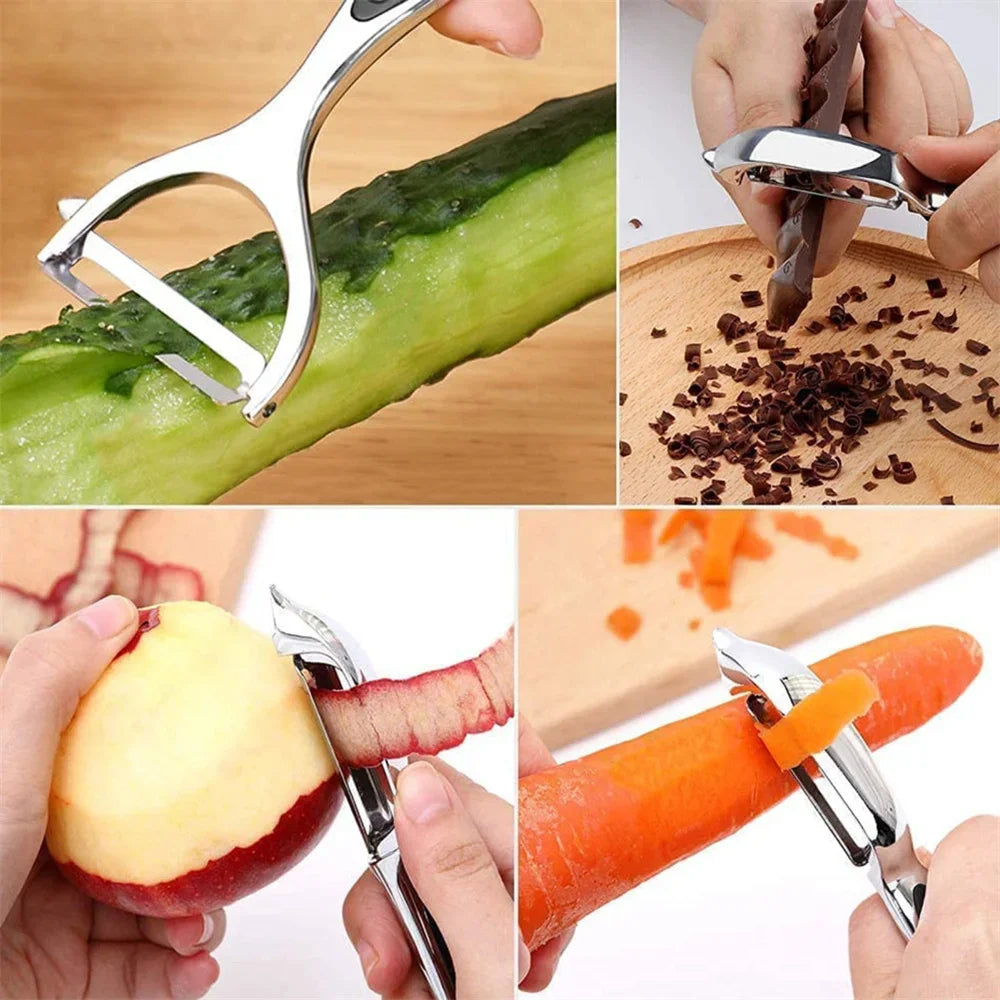 Stainless Steel Vegetable Peeler Set | Multifunctional Kitchen Peeler and Grater