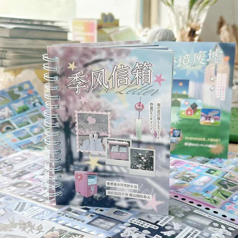 Mr. Paper Time Reshaping Cut Film Sticker Book | 30pcs Coil Design for DIY Scrapbook Notebook Cup Journal Decoration