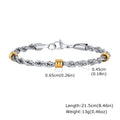 Vnox Men's Stainless Steel Rope Chain Bracelet with Tube Charms | Trendy Cuban Link Wristband