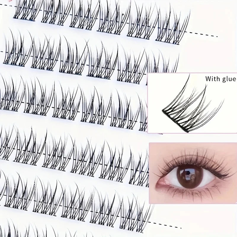 Self-Adhesive Eyelashes | No Glue Needed, C-Curl, Japanese-Korean Beauty Series for Everyday & Special Events