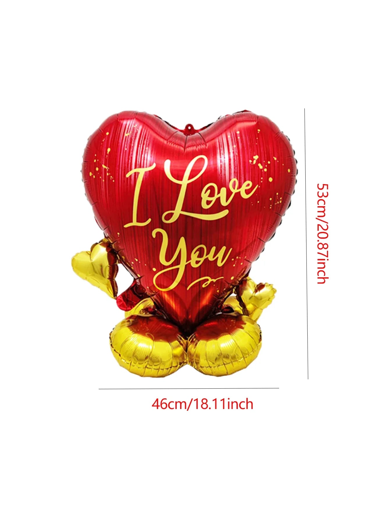 Love Heart Bear Balloon with Stand | Valentine's Day Decor