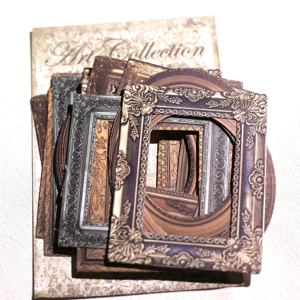 Vintage Frame Scrapbook Paper Set | 30pcs Junk Journal DIY Collage Material