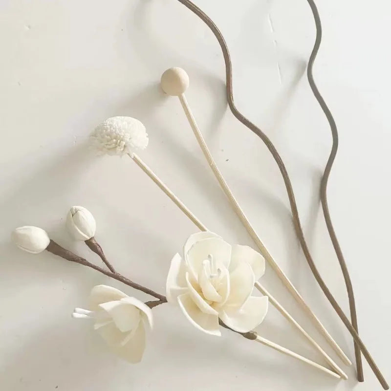 5/6Pcs Flower Fragrance Stick Fireless Aromatherapy Rattan Sticks Fragrance Diffuser | DIY Home Decor Set