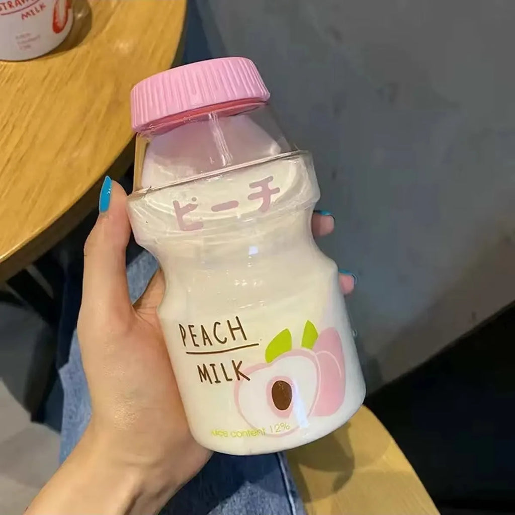 500ml Plastic Water Bottle | Cute Yakult Shape Reusable Drinkware for Kids and Adults