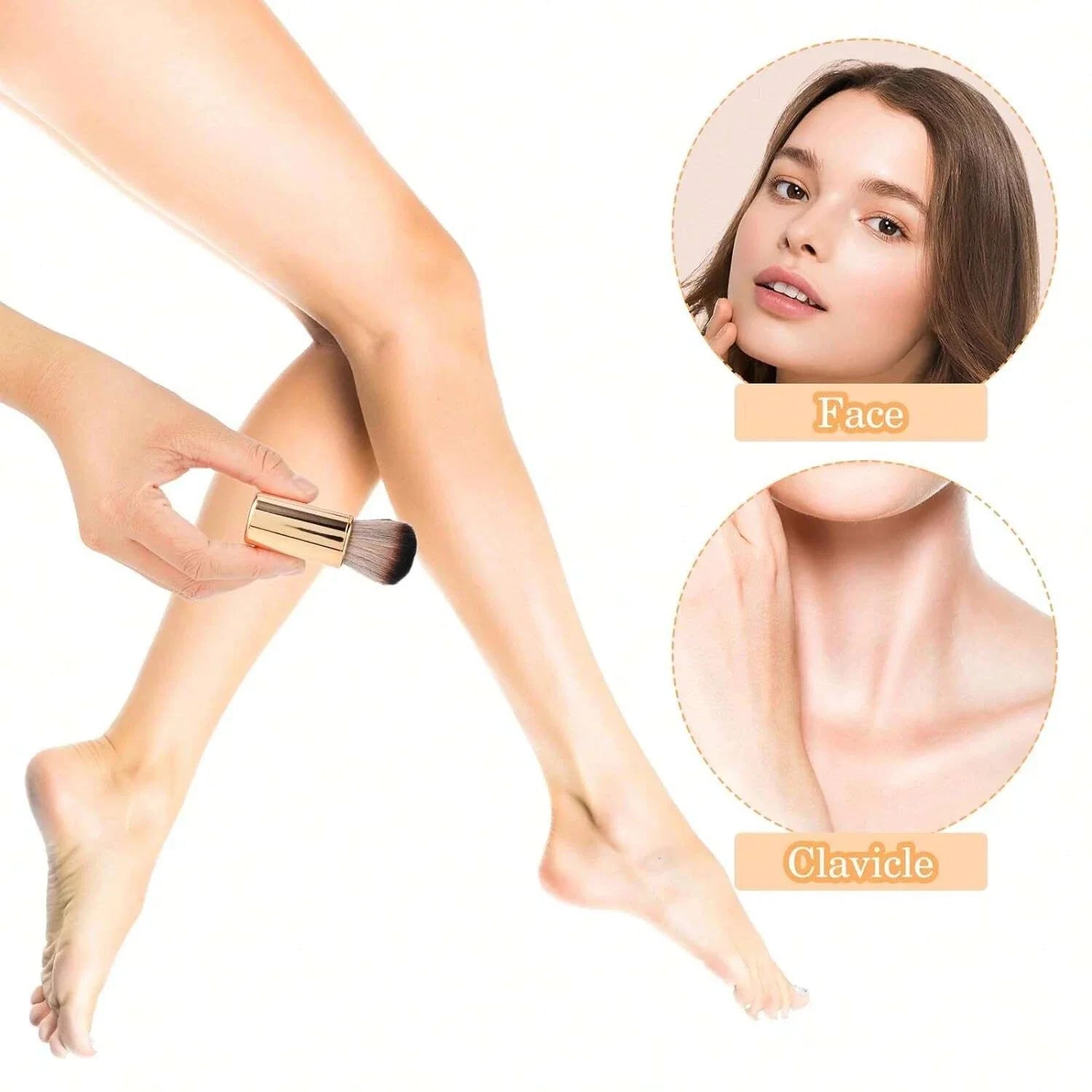 Self Tan Brush | Soft Body Makeup Brush for Face, Body & Legs