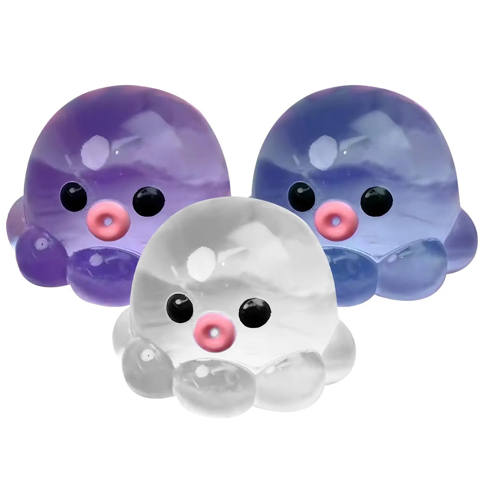 Glowing Octopus Bubble Pop Fidget Toy | Squeeze Sensory Ball with Soft Popping Sounds
