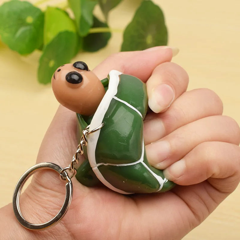 Tortoise Squeeze Fidget Toy | Stress Relief Keychain for ADHD