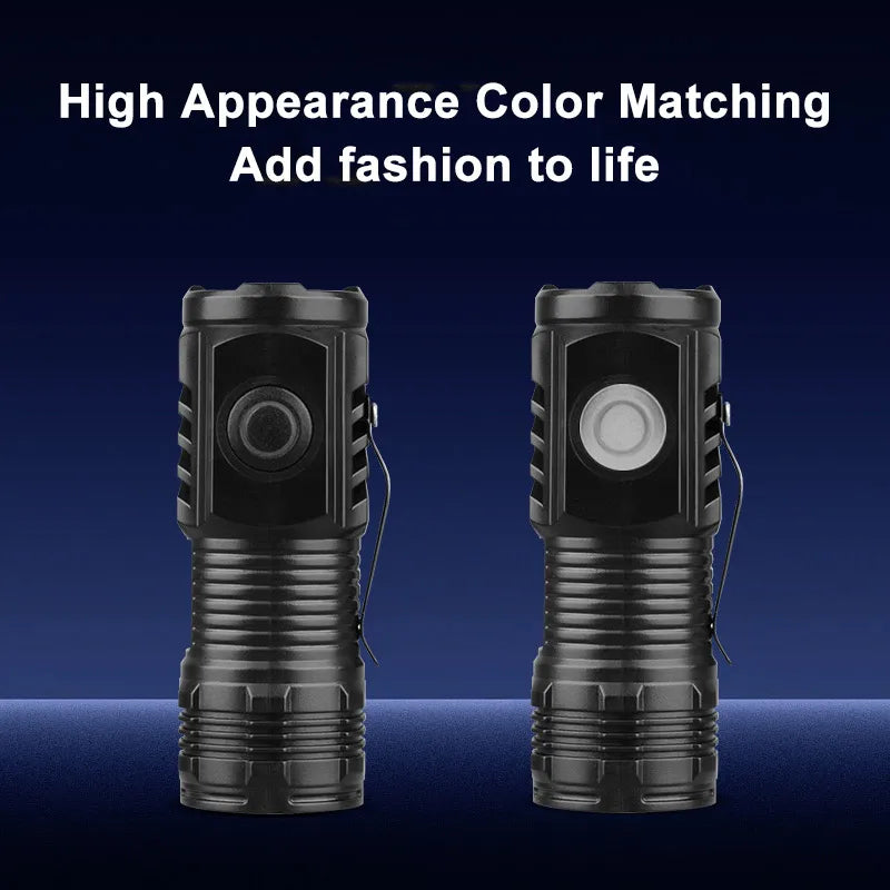 Ultra Bright Mini Torch 3LED Tactical Flashlight | USB Rechargeable for Hiking and Camping
