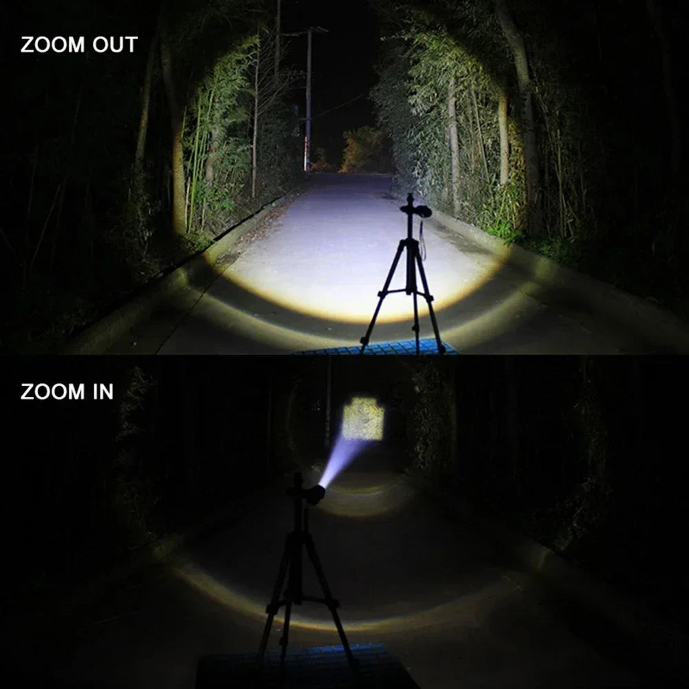 2000LM Mini Flashlight Rechargeable | Bright LED Tactical Torch with USB Charging