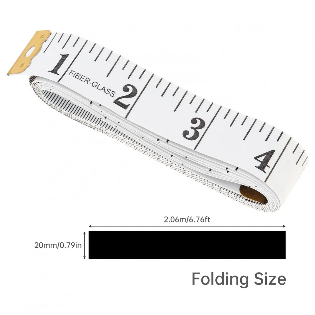 Portable Fiberglass Tape Measure 2-Pack | Soft Flexible Body Measuring Tool