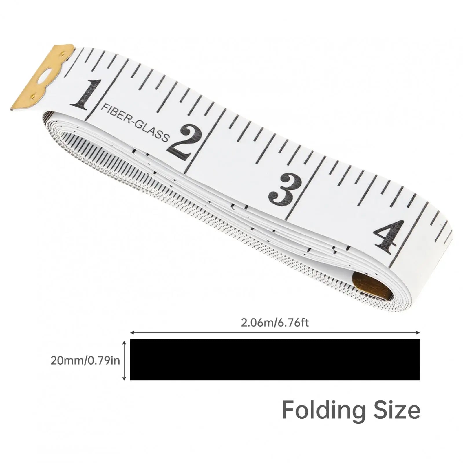 Portable Fiberglass Tape Measure 2-Pack | Soft Flexible Body Measuring Tool