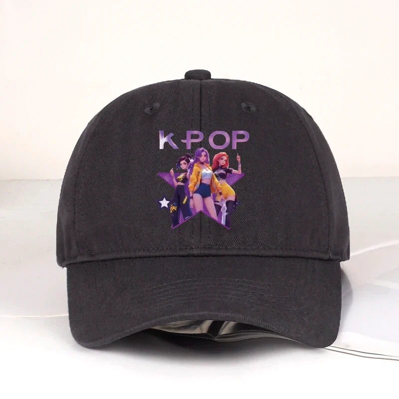 K-POP Cartoon Girl Group Baseball Cap | Unisex Retro Adjustable Dad Hat